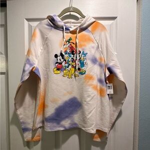 Women’s Disney Tie Dye Thin Hoodie - NWT Mickey & Friends SZ: L